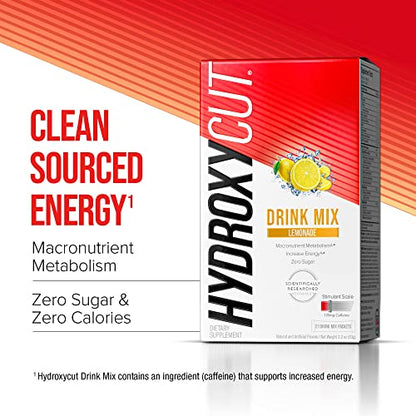 Hydroxycut Drink Mix Weight Loss Supplements, Lemonade, 21 Count (Pack of 1)