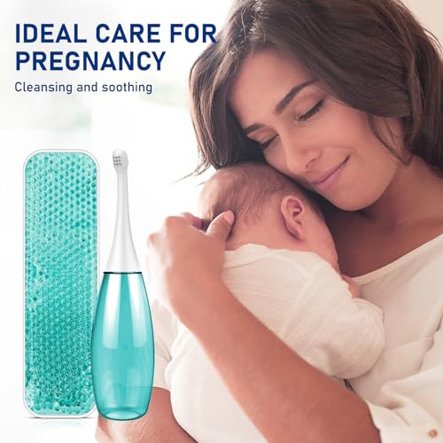 Peri Bottle Postpartum Portable Bidet - Perineal Bottle with 1 Ice Pack, Upside Down Squirt Bottle TheGreen