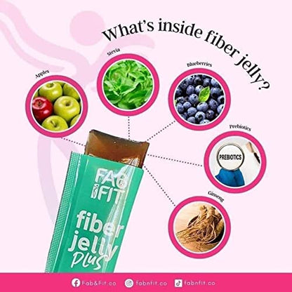 Fab and Fit Fiber Jelly Plus Melon, 10 Sachets