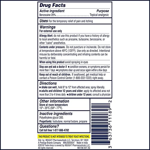 Monistat Instant Itch Relief Spray for Women, Maximum Strength Feminine Itch Care, 2 oz Monistat