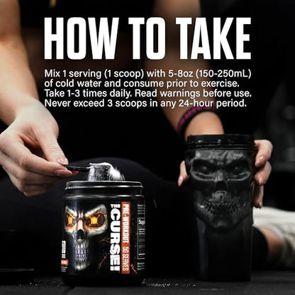JNX SPORTS The Curse! Pre Workout Powder - Blue Raspberry 50 Servings | Preworkout