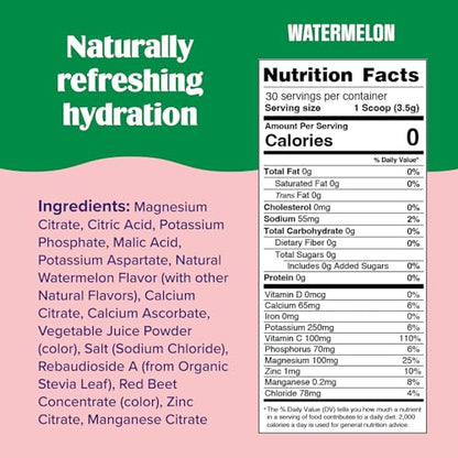 Ultima Replenisher Daily Electrolyte Drink Mix – Watermelon, 30 Servings – Hydration