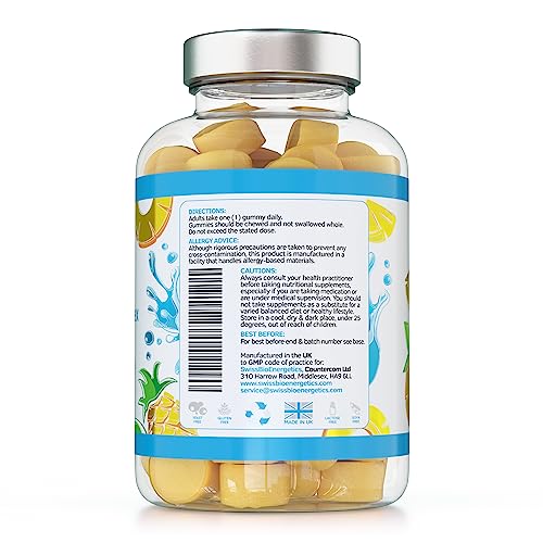 Collagen Complex - 90 Natural Pineapple Flavour Chewable Yummy Gummies swiss bioenergetics