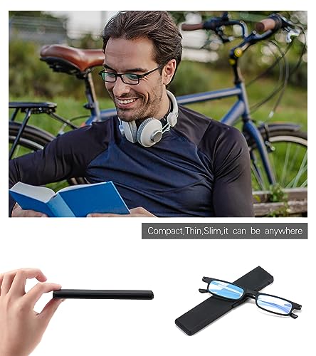 SKYOAK Ultra thin Lightweight Folding Reading Glasses Women Men TR90 Blue Light Blocking SKYOAK