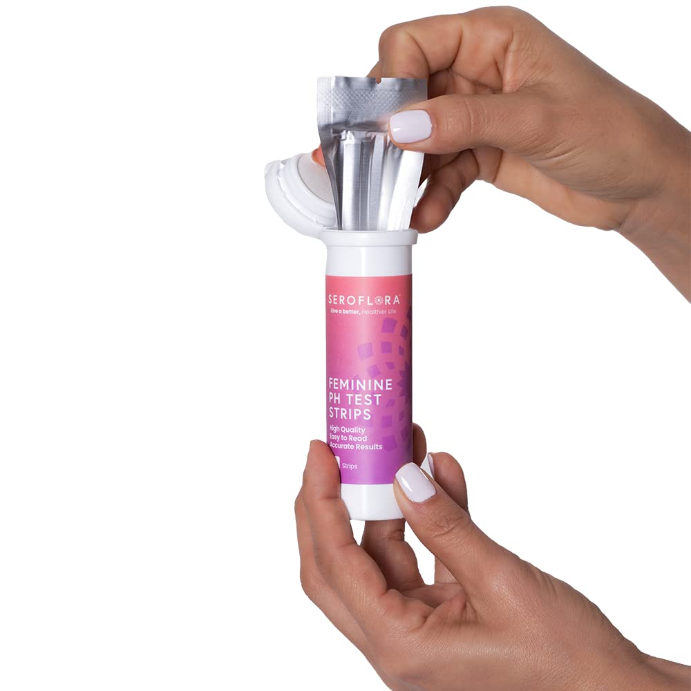 Seroflora Vaginal pH Test Strips for Women - Monitor Vaginal Health & Yeast Infection - Easy Seroflora