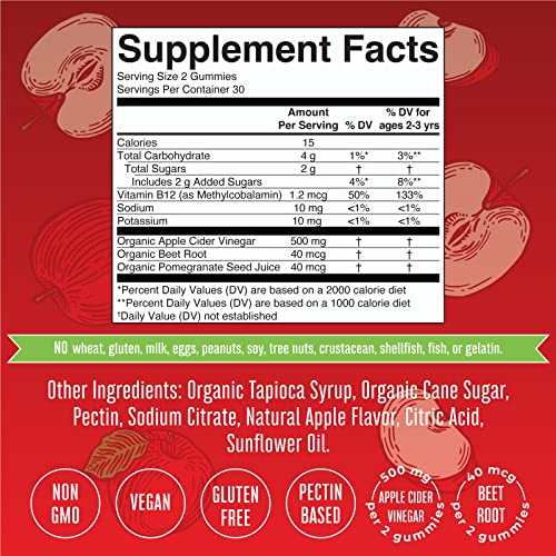 Mary Ruth's Apple Cider Vinegar Gummies, 60 CT MaryRuth Organics