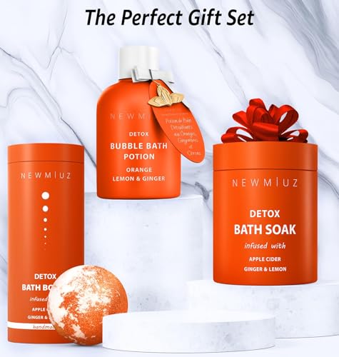 Natural Detox Fizzing Bubble Bath Bombs Apple Cider Ginger & Lemon Essential Oils Cleanse New Miuz