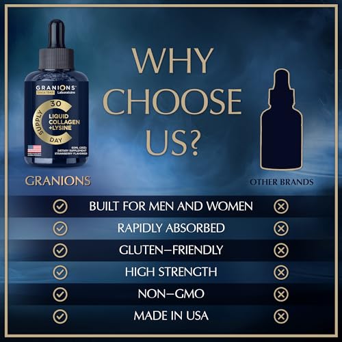 Liquid Collagen Peptides with Biotin and Lysine - Max Hair Skin and Nails Liquid Collagen