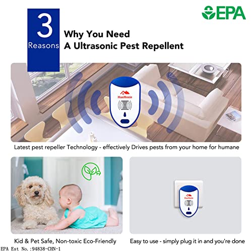 MaxMoxie Ultrasonic Pest Repeller, Humane Mice Control Electronic Insect MaxMoxie