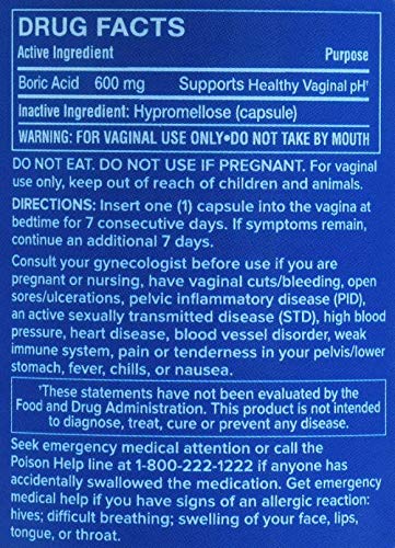 doctor MK's NATURAL Boric Acid Suppositories (600mg) for Healthy Feminine pH Support doctor MK's NATURAL