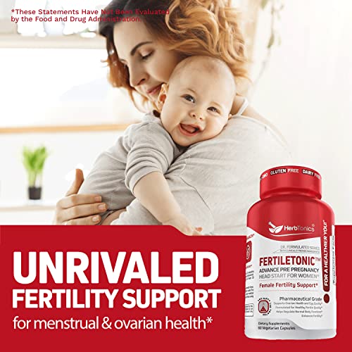 Fertility Supplements for Women to Help Pregnancy & Better Conception + Prenatal Vitamins Herbtonics