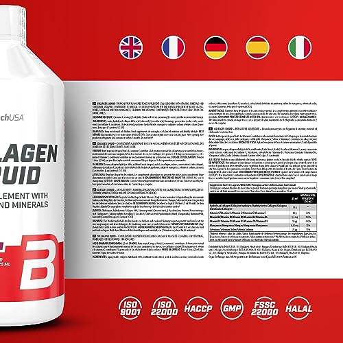BioTechUSA Collagen Liquid, Flavored Dietary Supplement Drink with Collagen, Vitamins BioTechUSA