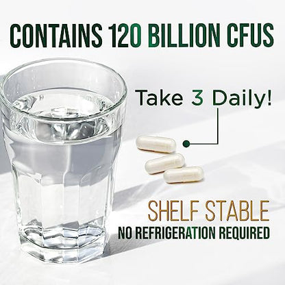 Nature's Peak Probiotics for Digestive Health - 120 Billion CFU with Diverse Strains
