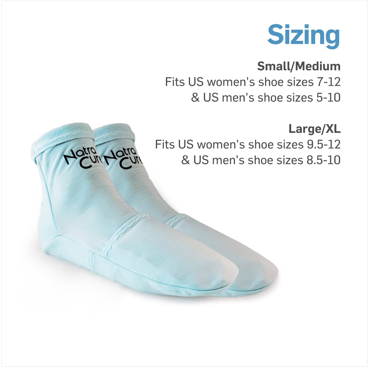 NatraCure Cold Therapy Socks - Reusable Gel Ice Frozen Slippers for Feet NatraCure