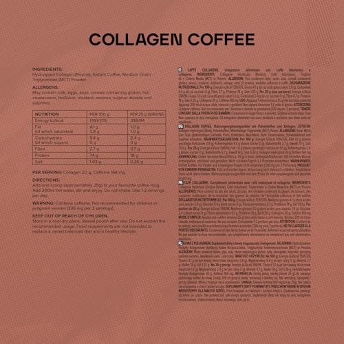 Bulk Collagen Coffee, High Protein, Black, 500 g Success