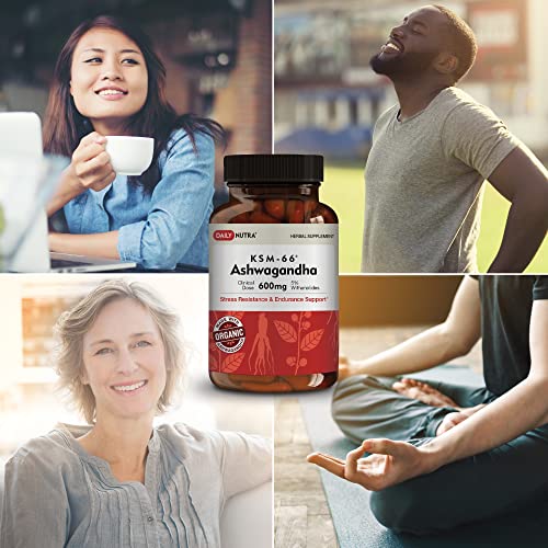 DailyNutra KSM-66 Ashwagandha 600mg Organic Root Extract - High Potency Supplement