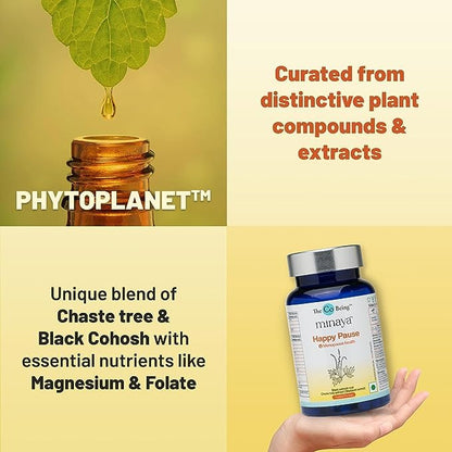 Happy Pause Capsules, Menopause Supplements for Women, Natural Support for Hot Flashes, Hormone