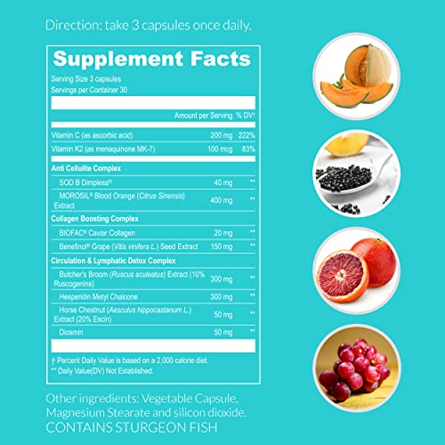 UpNourish Anti Cellulite Supplements - Varicose Veins Support, Restless Leg Relief UpNourish