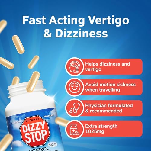 Dizzy Stop Dr. Barton’s All-Natural Vertigo Comfort, Inner Ear Balance Supp