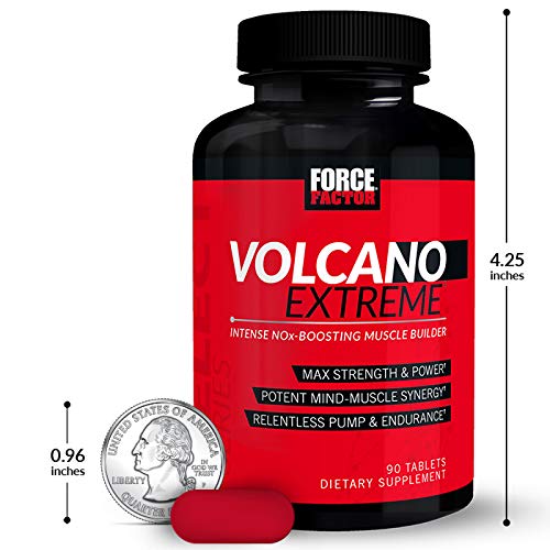 Force Factor Volcano Extreme Pre Workout Nitric Oxide Booster Supplement for Men