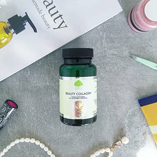 Beauty Collagen | Collagen & Hyaluronic Acid Supplement | 60 Capsules | Hydrolysed Marine Collagen G&G Vitamins