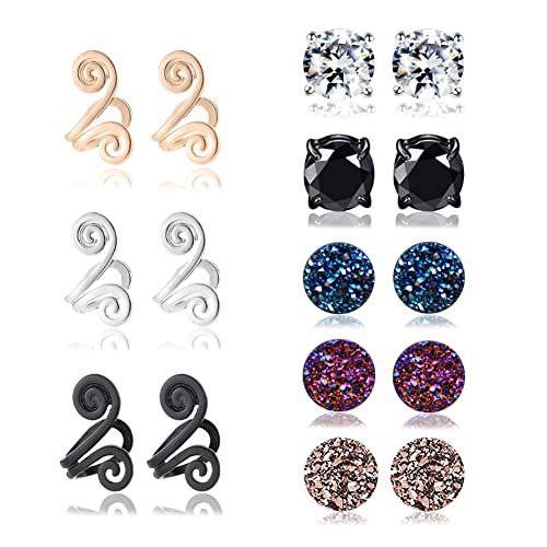 Ronglry Acupressure Slimming Earrings Therapy Weight Loss Earrings for Women Men 