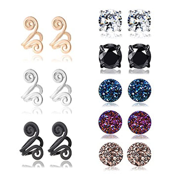 Ronglry Acupressure Slimming Earrings Therapy Weight Loss Earrings for Women Men 