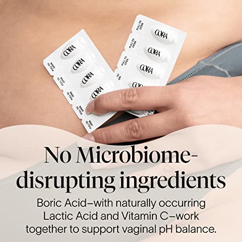 Cora Boric Acid Suppositories | Vaginal Suppository | pH Balance | Prevent Imbalance and Irregular Odor Cora