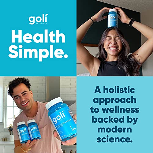 Goli Ashwagandha & Vitamin D Gummy - 60 Count - Mixed Berry, KSM-66, Vegan Goli