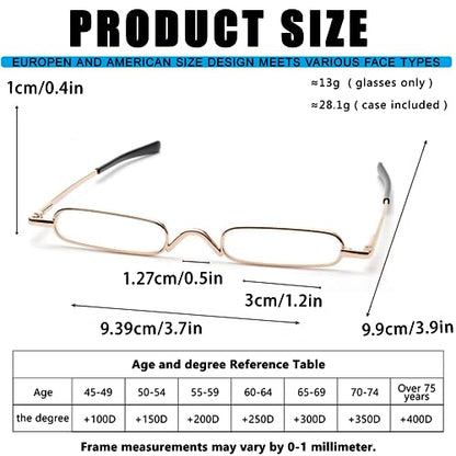 Viseng 2 Pairs Slim Pocket-Sized Metal Reading Glasses: Your Stylish Travel Companion