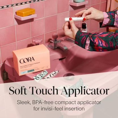 Cora Organic Applicator Tampon Multipack | 18 Regular & 18 Super Absorbency