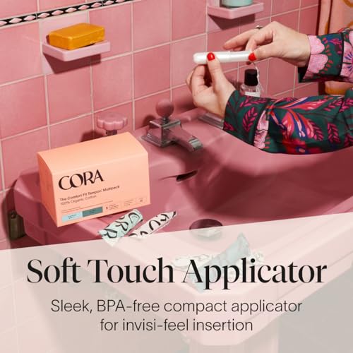 Cora Organic Applicator Tampon Multipack | 18 Regular & 18 Super Absorbency Cora
