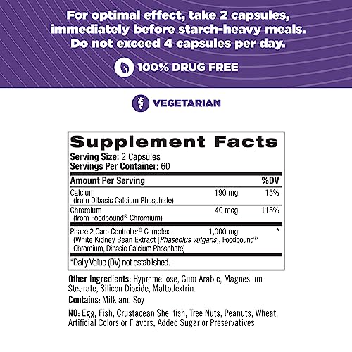 Natrol Carb Intercept with Phase 2 Carb Controller Capsules, White Kidney Bean Extract Natrol