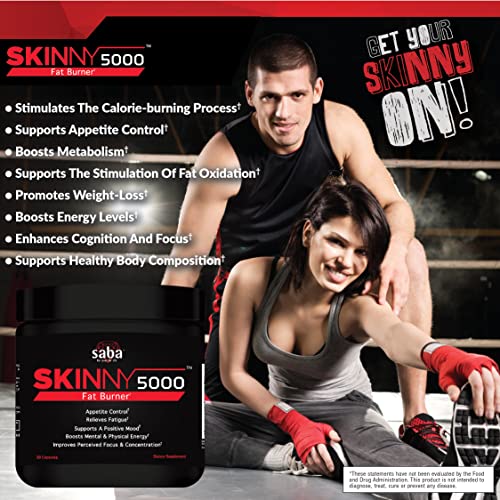 Saba Skinny 5000 -Fat Loss -Weight Loss-Appetite Control -Mild Jitter-Free Energy- Focus Saba