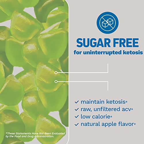 Herbtonics Keto Apple Cider Vinegar Gummies - Digestion & Detox Support - Sugar Free Keto