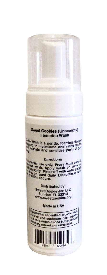Sweet Cookie Jar Cookie Wash, Unscented, 5 Fl Oz - All Natural Feminine Wash for Sensitive Cookies Sweet Cookie Jar