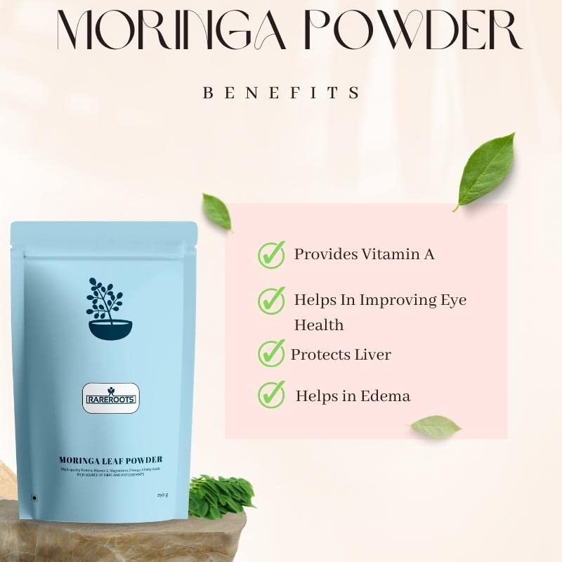 RAREROOT Moringa Leaf Powder for Weight Loss - 250g RAREROOT