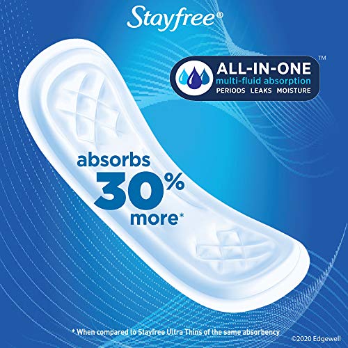 Stayfree Maxi Pads for Women, Super - 66 Count Stayfree