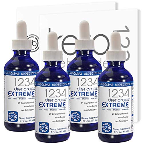 Creative Bioscience 1234 Diet Drops Extreme, 2 Fl Oz (4 Pack)