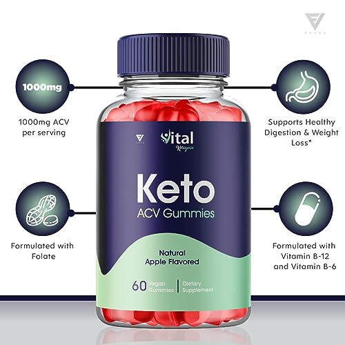 (3 Pack) Vital Ketogenic Keto ACV Gummies for Weight Loss, Vital Private Keto ACV Gummies