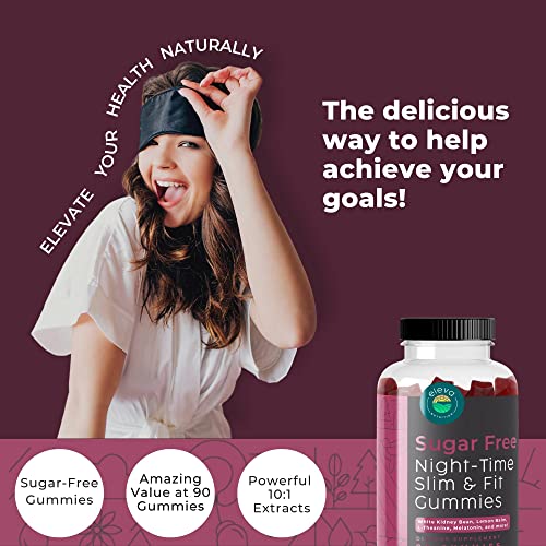 Eleva Nutrition Sugar-Free Night-Time Slimming Gummies - Keto Friendly Hunger Suppressant