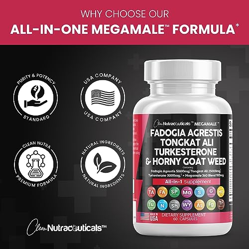 Fadogia Agrestis 5000mg Tongkat Ali 25000mg Turkesterone 5000mg