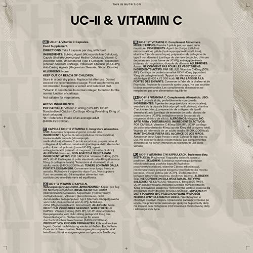 Bulk UC II Collagen Capsules, 40 mg, Pack of 60, Packaging May Vary Bulk