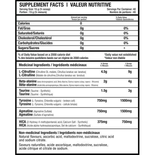 Beyond Yourself SuperSET Stim-Free | Insane Caffeine Stimulant Free Pre-Workout Formula | 9g L-Citrulline, 750mg HICA, 4g of beta-Alanine (Blue Freeze)