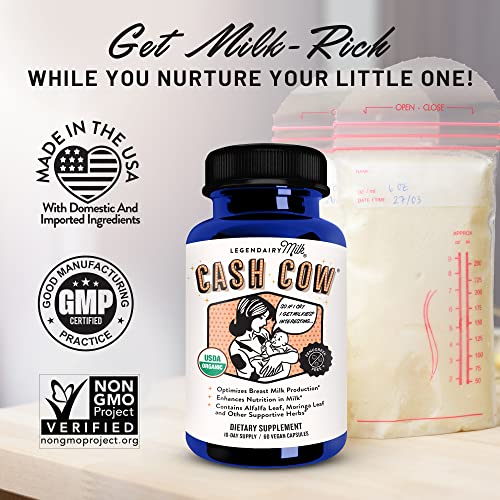 Legendairy Milk Cash Cow Lactation Supplement, Moringa, Alfalfa, and Goat's Rue