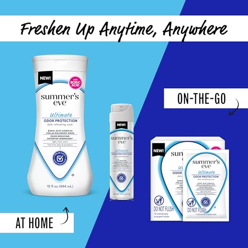 Summer's Eve, Ultimate Odor Control, Feminine Spray for Odor Protection, Talc-Free, Absorbs Moisture, 2 oz Summer's Eve