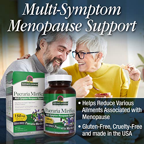 Nature's Answer Pueraria Mirifica 150mg Support Blend 60-Capsules | Multi-Symptom Menopause Support Nature's Answer