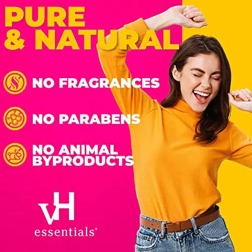 vH essentials Boric Acid + Tea Tree Vaginal Suppositories - Prebiotics Formula with Lactic Acid vH essentials