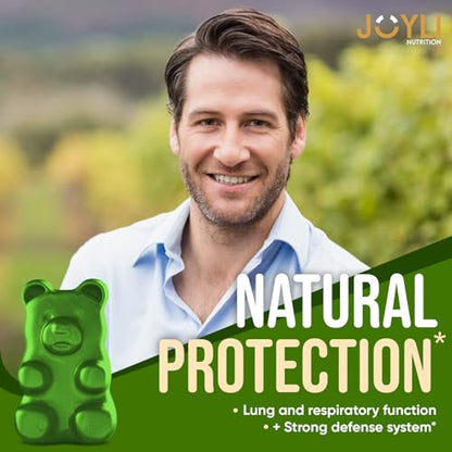 JOYLI Hemp Gummies - Natural Lung Cleanse with Mullein Leaf & Reishi
