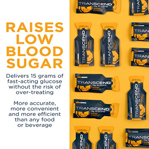 Transcend Glucose Gel Packs - Orange, 60 Pack (1.1oz Each) - FSA/HSA Transcend